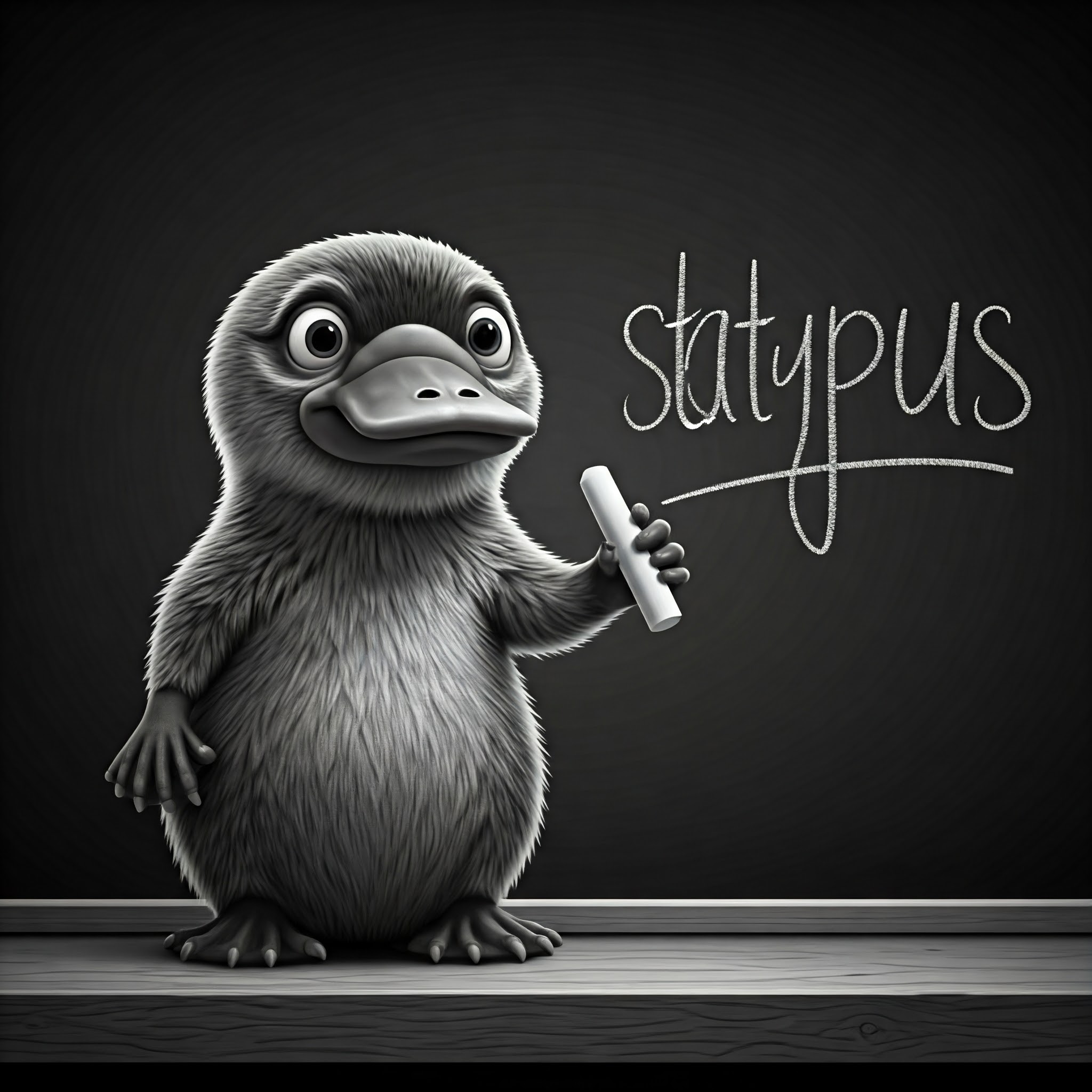 A Baby Statypus Learns to Write their Name