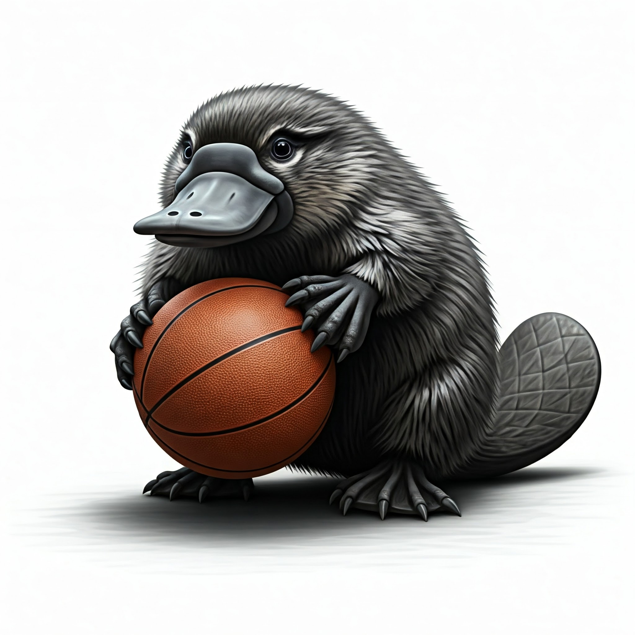 A Statypus Shooting Hoops