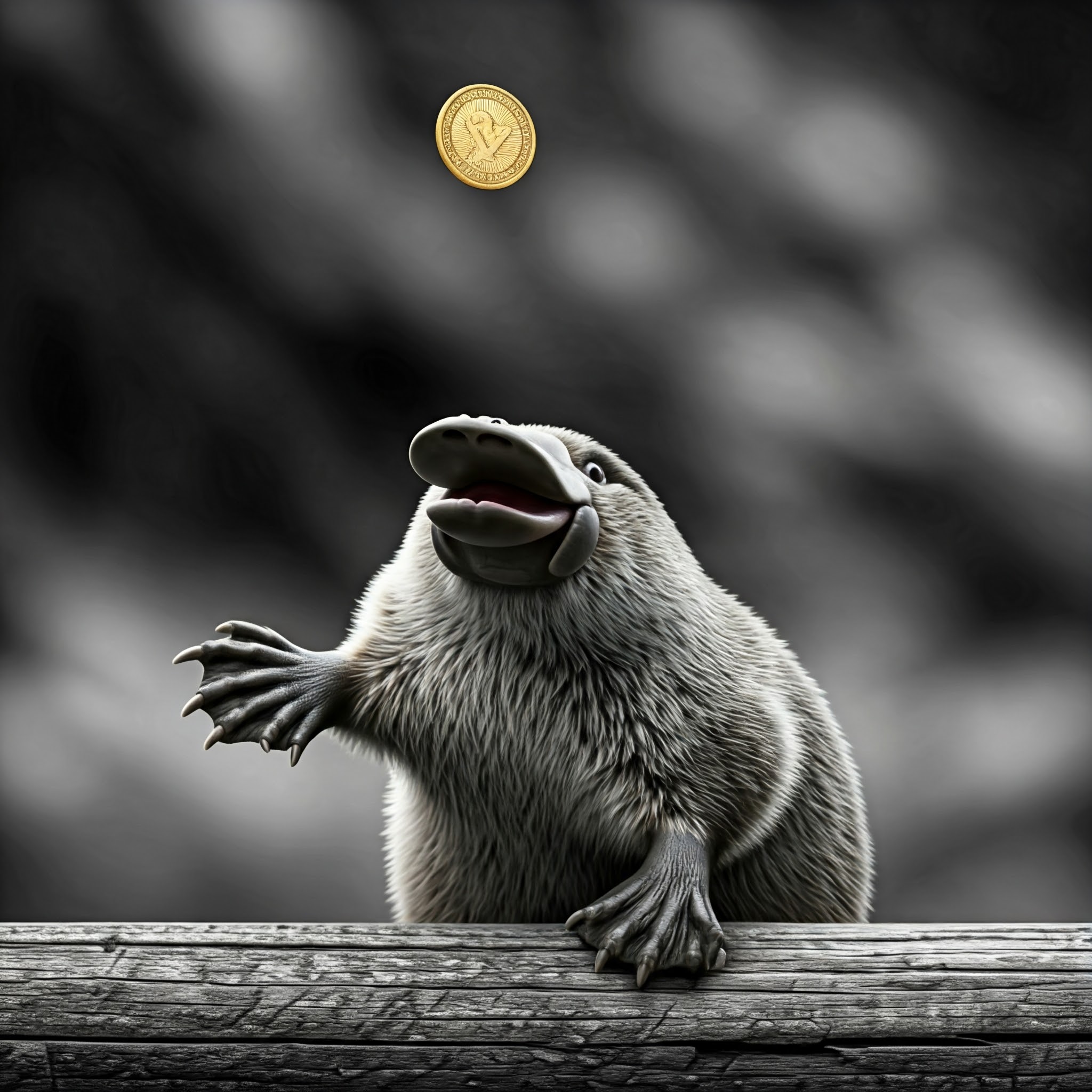 A Statypus Flipping Their Lucky Coin