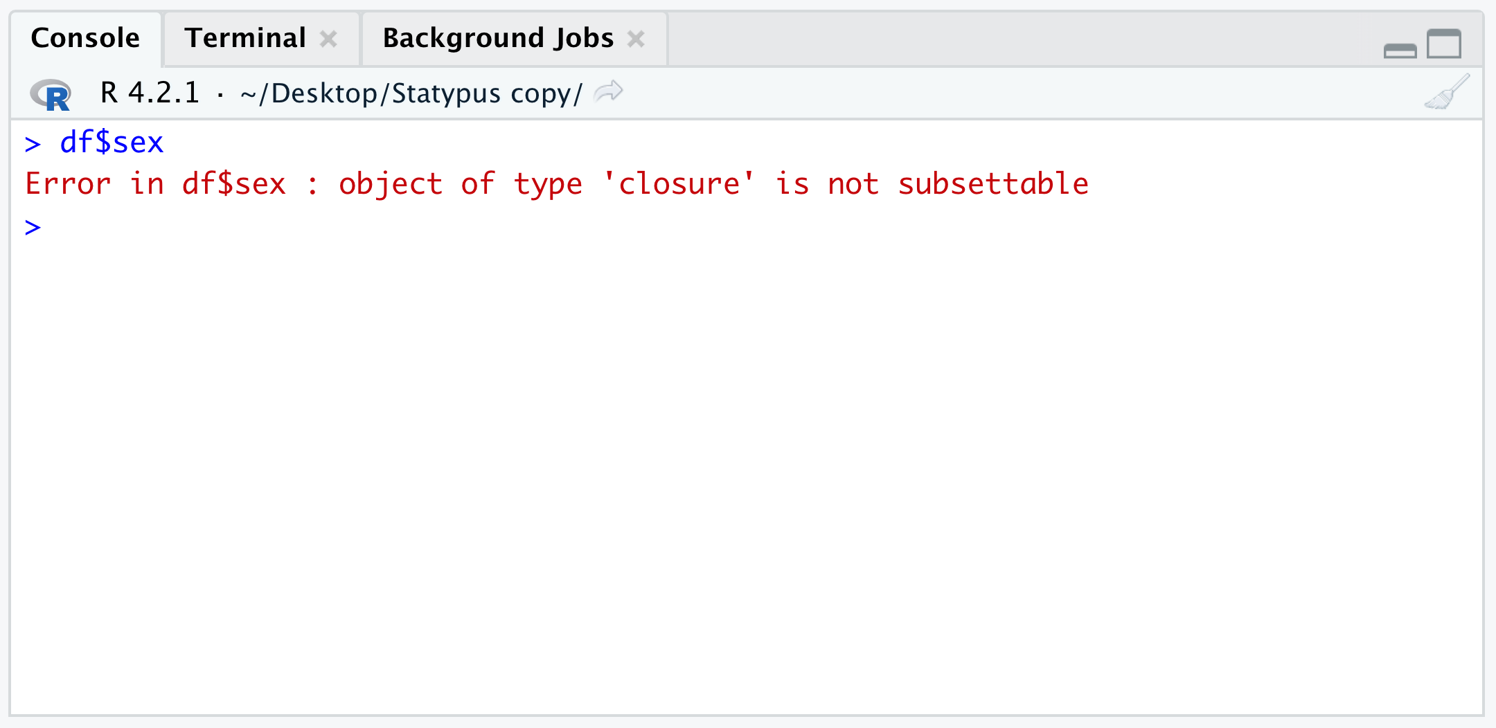 The Classic df Error