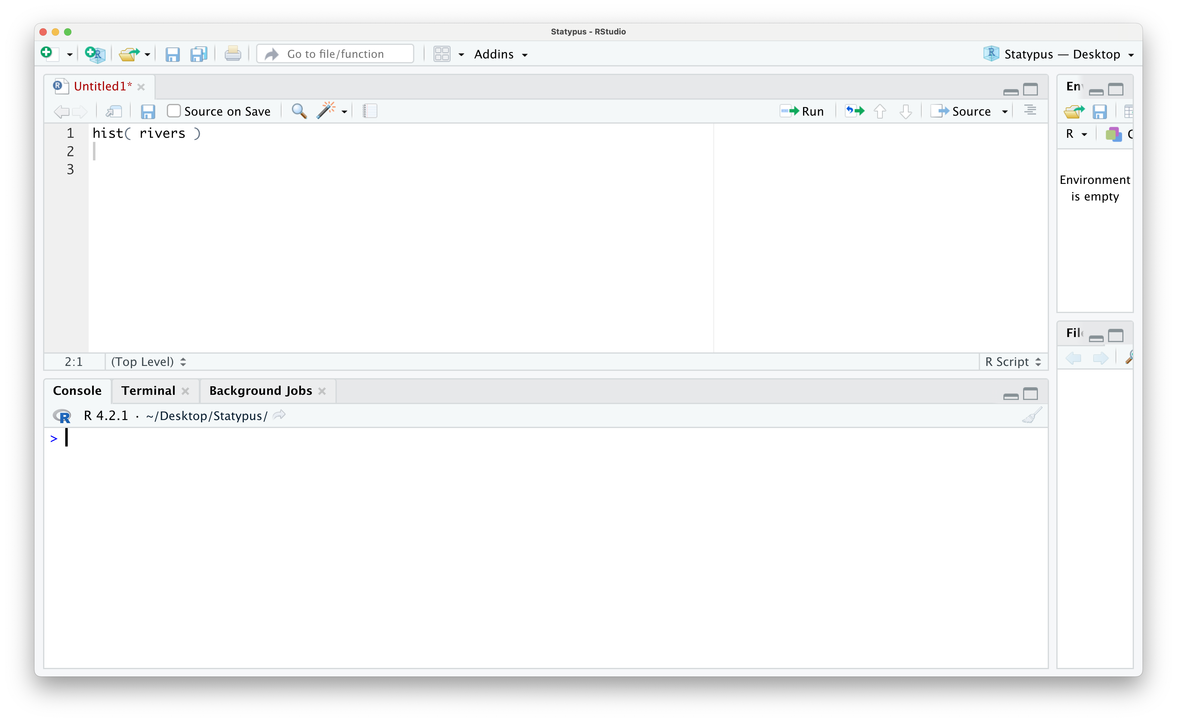 Our First Plot Error